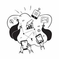People with Watercolor Financial Strategies and Laptops concept as A group of people developing watercolor financial strategies with laptops set against a whimsical background offe pure Set 6 vector