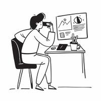 Person Drinking Coffee at Glossy Desk concept as A person drinking coffee at a glossy desk capturing a relaxed yet professional remote work environment Camera angle focuses on the pure Set 4 vector