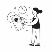 Person Holding Digital Currency on Phone concept as A person holding digital currency on their phone with a clean background providing space for text or design elements in Photo S pure vector