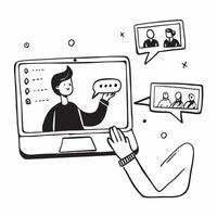 Person on a Call with Glossy Background concept as A person on a call with a glossy digital background showcasing remote communication Camera angle captures a side pro pure Set 4 vector