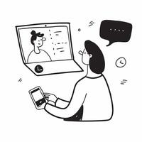 Person on a Call with Glossy Background concept as A person on a call with a glossy digital background showcasing remote communication Camera angle captures a side pro pure Set 3 vector