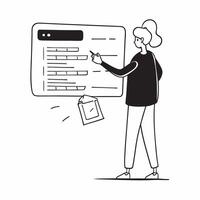 Person Reviewing Code on Abstract Glossy Screen concept as A person reviewing code on an abstract glossy screen representing remote work in technology and software development Cam pure Set 3 vector