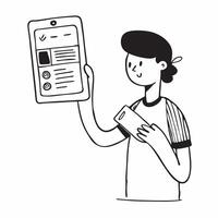 Person Using Face ID for Mobile Banking concept as A person using Face ID for secure mobile banking on their smartphone with a clean background providing ample space for text or ad pure vector