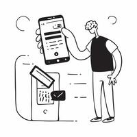 Person Using Face ID for Mobile Banking concept as A person using Face ID for secure mobile banking on their smartphone with a clean background providing ample space for text or ad pure Set 3 vector