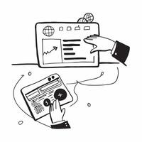 Person Using Financial Dashboard on Laptop concept as A person using a financial dashboard on their laptop with a clean background providing ample space for text or graphics in Ph pure Set 2 vector