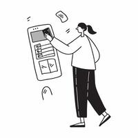 Person Using Savings App for Financial Growth concept as A person using a savings app for tracking financial growth on their smartphone with a clean background providing ample spac pure vector