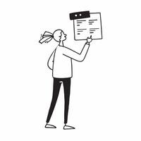 Person with Clipboard and Organized Service Coordination concept as A person holding a clipboard ensuring organized service coordination set against a clean background offering spa pure Set 3 vector
