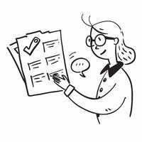 Person with Clipboard and Efficient Service Management concept as A person holding a clipboard providing efficient service management set against a clean background offering space pure Set 4 vector