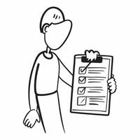 Person with Clipboard and Reliable Service Coordination concept as A person holding a clipboard ensuring reliable service coordination set against a clean background offering space pure Set 2 vector