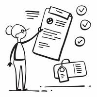 Person with Clipboard and Tools for Maintenance Service concept as A person holding a clipboard and tools set against a clean background offering space for text or graphics symboli pure Set 4 vector