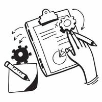 Person with Clipboard and Tools for Maintenance Service concept as A person holding a clipboard and tools set against a clean background offering space for text or graphics symboli pure Set 2 vector