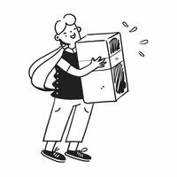 Person with Delivery Bag and Dedicated Service concept as A person holding a delivery bag symbolizing dedicated service set against a clean background offering space for text or gr pure vector
