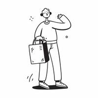 Person with Delivery Bag and Reliable Service concept as A person holding a delivery bag symbolizing reliability and commitment in service delivery set against a clean background w pure vector