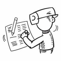 Person with Hammer and Blueprint for Building Service concept as A person holding a hammer and blueprint set against a blank background providing space for text or graphics symboli pure Set 2 vector