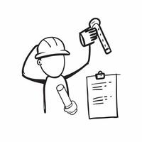 Person with Hammer and Blueprint for Building Service concept as A person holding a hammer and blueprint set against a blank background providing space for text or graphics symboli pure Set 4 vector