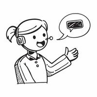 Person with Headset and Effective Customer Interaction concept as A person wearing a headset providing effective customer interaction set against a blank background offering space pure Set 4 vector