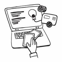 Person with Laptops and Dedicated Tech Support concept as A person providing tech support with a laptop set against a blank background offering space for text or graphics symbolizi pure Set 4 vector