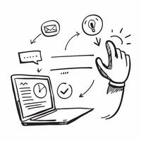 Person with Laptops and Effective Technical Support concept as A person providing technical support with a laptop set against a blank background offering space for text or graphics pure Set 4 vector