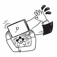 Person with Laptops and Efficient Tech Assistance concept as A person providing tech assistance with a laptop set against a blank background offering space for text or graphics sym pure vector