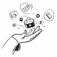 Person with Magic Car and Floating Service Icons concept as A person holding a magic car with floating service icons set against a clean background providing space for text or grap pure vector