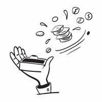 Person with Magic Oven and Floating Dishes concept as A person holding a magic oven with floating dishes set against a blank background offering space for text or graphics symboliz pure vector