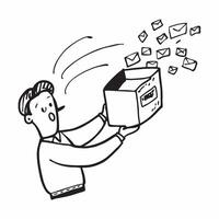 Person with Magic Mailbox and Floating Letters concept as A person holding a magic mailbox with floating letters set against a clean background providing space for text or graphics pure Set 2 vector