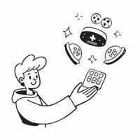 Person with Magic Taxi and Floating Ride Icons concept as A person holding a magic taxi with floating ride icons set against a clean background providing space for text or graphics pure Set 2 vector