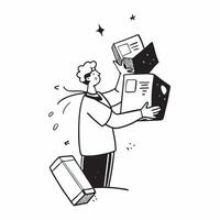 Person with Packages and Fast Delivery Service concept as A person handling packages symbolizing fast and efficient delivery service set against a clean background offering space f pure vector