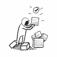 Person with Packages and Timely Delivery Service concept as A person handling packages symbolizing timely delivery service set against a clean background offering space for text or pure Set 4 vector