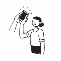 Person with Phone and Helpful Customer Guidance concept as A person holding a phone providing helpful customer guidance set against a blank background offering space for text or gr pure Set 3 vector