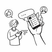 Person with Phone and Helpful Customer Guidance concept as A person holding a phone providing helpful customer guidance set against a blank background offering space for text or gr pure Set 4 vector