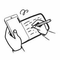 Person with Tablet and Stylus for Design Service concept as A person using a tablet and stylus set against a clean background offering ample space for text or graphics symbolizing pure vector