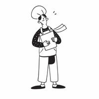 Person with Toolbelt and Blueprint for Home Improvement Service concept as A person wearing a toolbelt and holding a blueprint set against a clean background offering space for tex pure Set 5 vector
