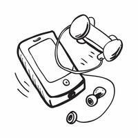 Phone and Earbuds Isolated concept as A image featuring a smartphone and earbuds isolated on a white background Perfect for illustrating communication and connectivity in a pure vector