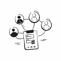 Phone and Group Icons with Join Meeting text isolated on white background concept as Camera movement Focus on the phone and group icons emphasizing joining virtual meetings from mo pure vector