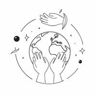Plus Size Model Hands and Globe with Inclusion Text concept as An abstract showing hands and a globe symbol representing plus size models with the word Inclusion The elemen pure vector