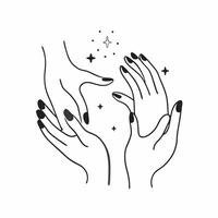 Plus Size Model Hands with Support Text concept as An abstract featuring hands representing plus size models with the word Support in a clean modern font The elements are i pure vector