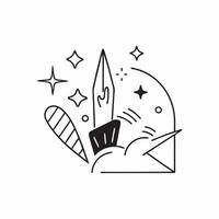Plus Size Model Icon and Starburst with Inspiration Text concept as An abstract design featuring a plus size model icon and a starburst symbol with the word Inspiration The pure vector