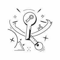 Plus Size Model Key with Unlock Text concept as An abstract featuring a key symbol representing plus size models with the word Unlock in a bold modern font The elements are pure vector