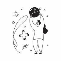 Plus Size Model Silhouette and Puzzle with Unity Text concept as A minimalistic design featuring the silhouette of a plus size model paired with a puzzle piece symbol and th pure vector