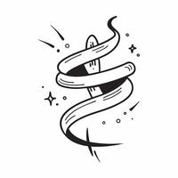 Plus Size Model Spiral with Journey Text concept as An abstract showing a spiral symbol representing plus size models with the word Journey in a dynamic modern font The ele pure vector
