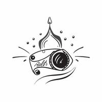 Rangoli and Joyful Sharad Purnima text isolated on white background concept as Camera movement Zoom into the rangoli with Joyful Sharad Purnima text Scene Isolated white backgroun pure Set 4 vector