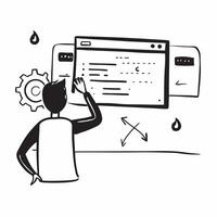 Remote IT specialist troubleshooting on a glossy laptop in a flexible workspace concept as Camera movement Pan across the laptop screen displaying code and diagnostics Scene A tec pure vector
