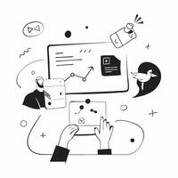 Researcher sharing findings in a glossy abstract virtual meeting concept as Camera movement Zoom into the screen showing research data with a glossy abstract background Scene A pr pure vector