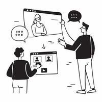 Sales manager closing deals in a glossy virtual meeting concept as Camera movement Pan across the screen showing the sales manager presenting with a glossy polished interface Scen pure vector