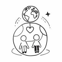 Same Parents Globe with Global Text concept as An isolated of a globe with two icons representing same parents and the word Global in a bold modern font This design represe pure Set 2 vector