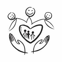 Same Parents Heart with Compassion Text concept as An isolated of a heart symbol with two icons representing same parents with the word Compassion in a soft font This desig pure Set 2 vector