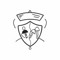 Same Parents Umbrella with Safety Text concept as An isolated of an umbrella with two icons representing same parents and the word Safety in a bold reliable font This desig pure vector