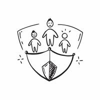 Same Parent Umbrella with Safety Text concept as An isolated of an umbrella with two icons representing same parents and the word Safety in a bold reliable font This design pure vector