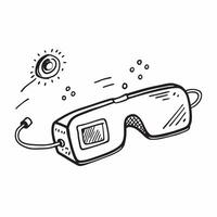 Smart Glasses with Holographic Display concept as A photo featuring smart glasses with a glowing holographic display isolated on a white background with ample copy space on the lef pure Set 2 vector